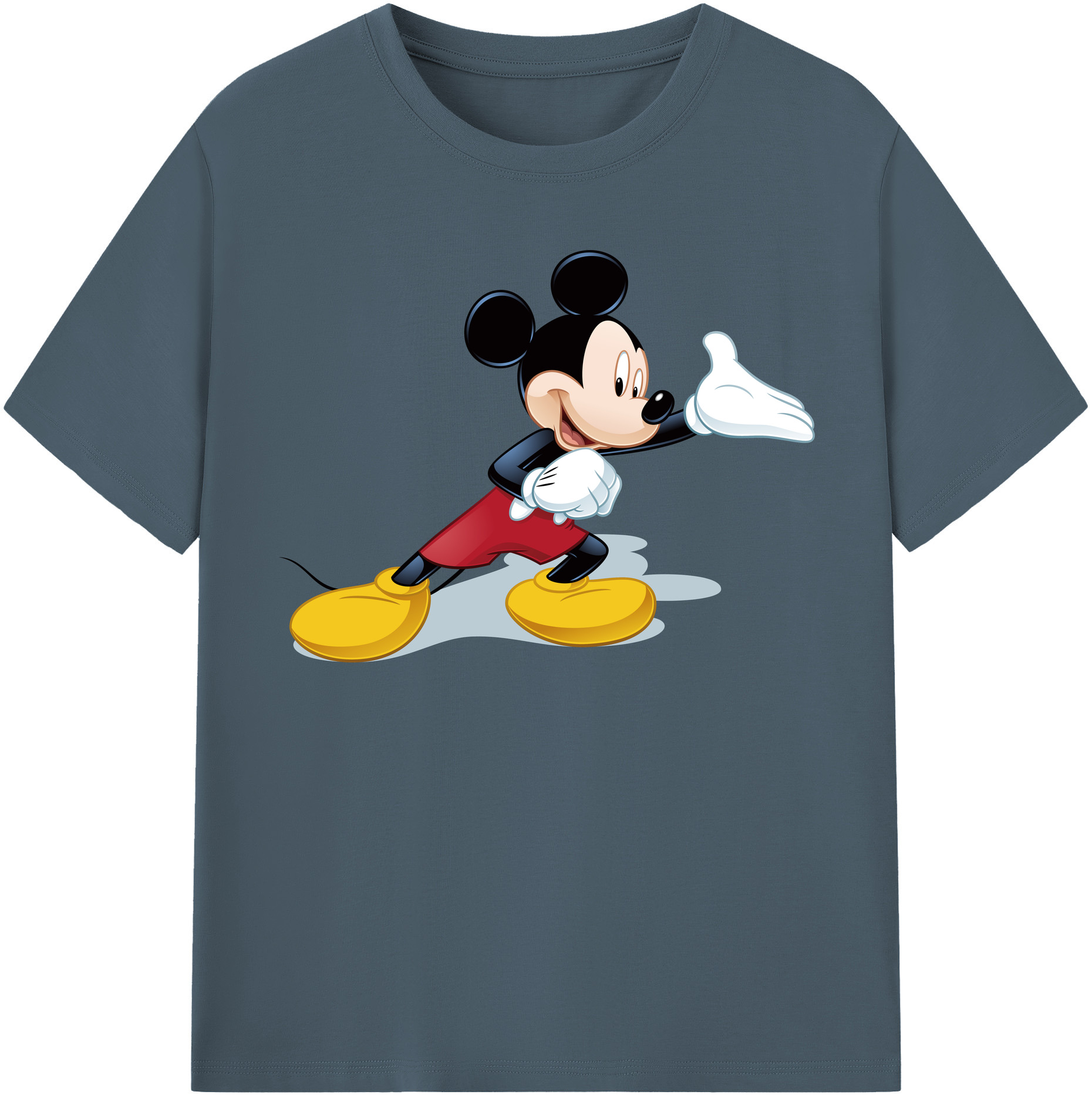（画像用） ミッキーマウス Mickey Mouse 綿100％半袖Tシャツ（フロントプリント）
